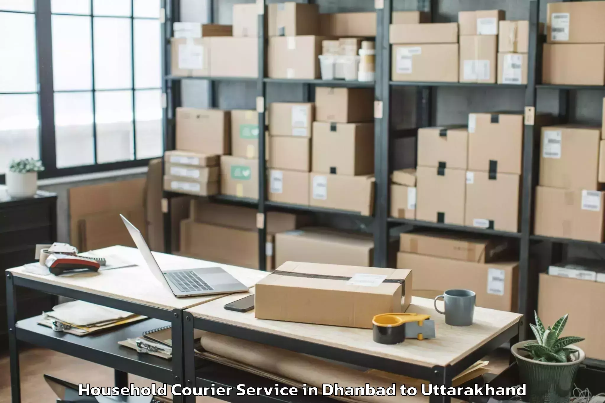 Reliable Dhanbad to Dhoomakot Household Courier